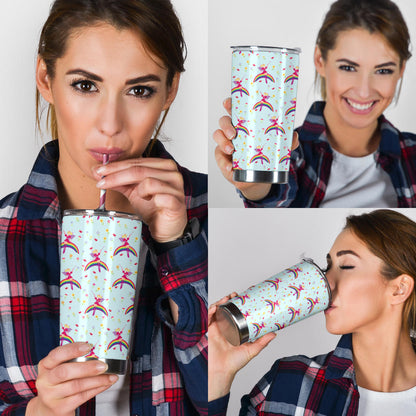 Fairy with Rainbow Print Pattern Tumbler