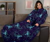 Shark Themed Print Adult Sleeve Blanket