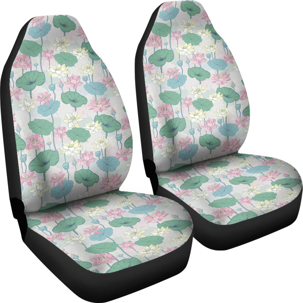 Water Lily Print Design LKS305 Car Seat Covers