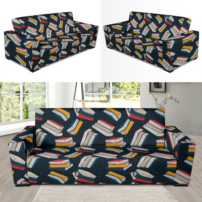 Book Pattern Print Design 07 Sofa Slipcover