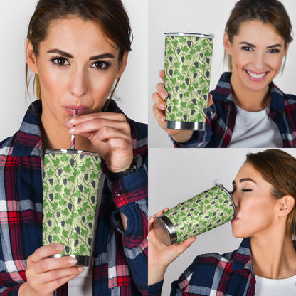 Wine Grape Thmed Print Tumbler