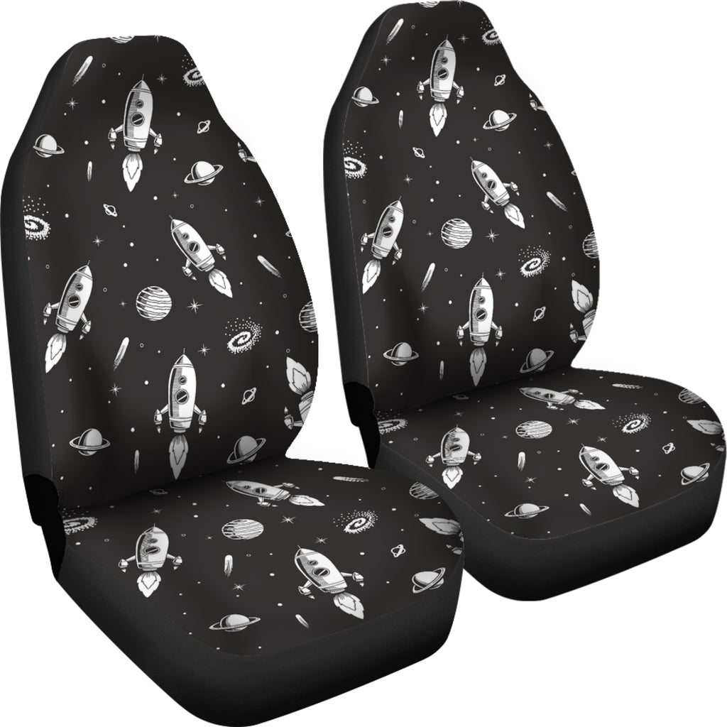Space Rocket Print Design LKS303 Car Seat Covers