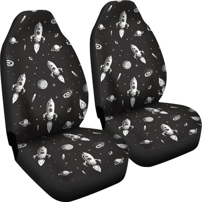 Space Rocket Print Design LKS303 Car Seat Covers