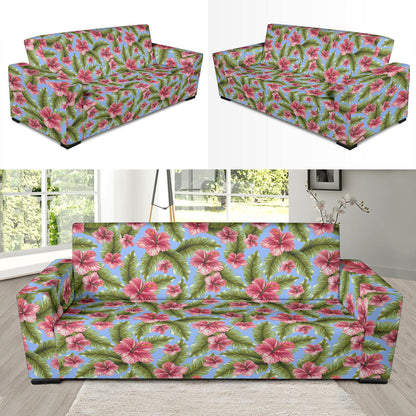 Tropical Flower Print Design LKS301 Sofa Slipcover