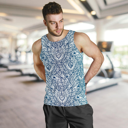 Angel Wings Boho Design Themed Print Men Tank Top