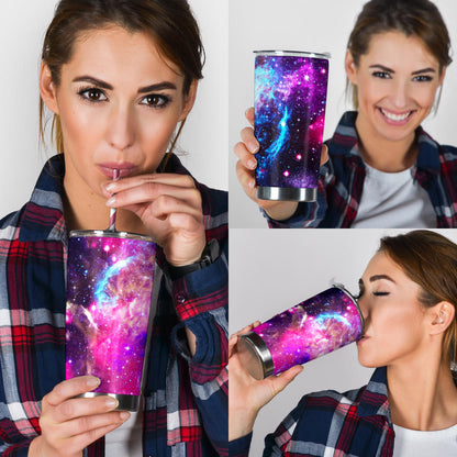 Galaxy Night Purple Space Print  Tumbler