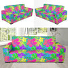 Neon Tropical Pattern Print Design A03 Sofa Slipcover