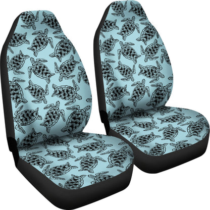Sea Turtle Print Design LKS3010 Car Seat Covers