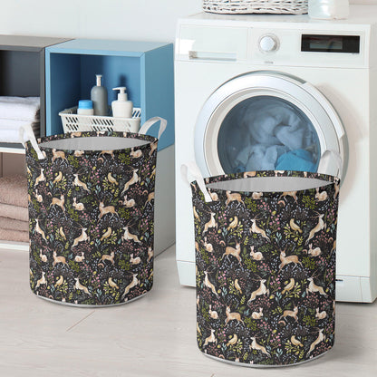 Deer Floral Jungle Laundry Basket