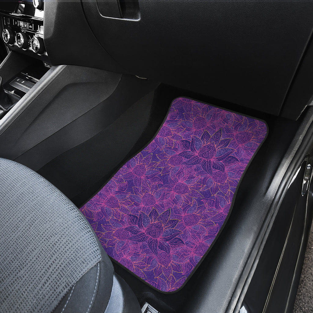 Bohemian Lotus Mandala Style Car Floor Mats Front Back