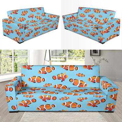 Clownfish Pattern Print Design 01 Sofa Slipcover