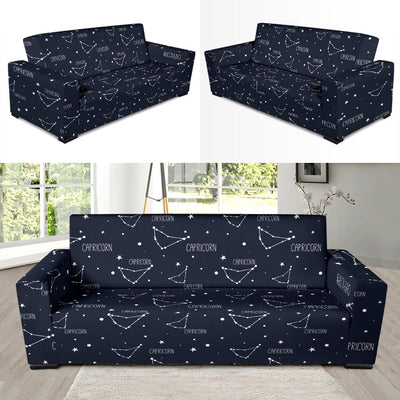 Capricorn Zodiac Pattern Print Design 01 Sofa Slipcover