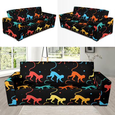 Monkey Pattern Print Design 01 Sofa Slipcover