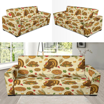 Turkey Pattern Print Design 02 Sofa Slipcover