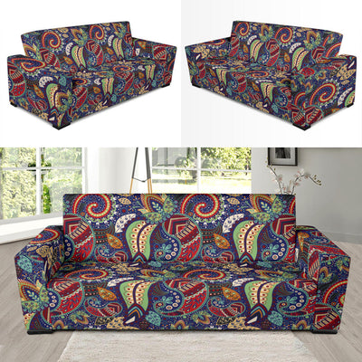 Paisley Boho Pattern Print Design A03 Sofa Slipcover