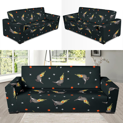 Cockatiel Pattern Print Design 02 Sofa Slipcover