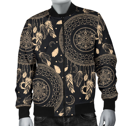 Dream Catcher Mandala Boho Moon Men Bomber Jacket