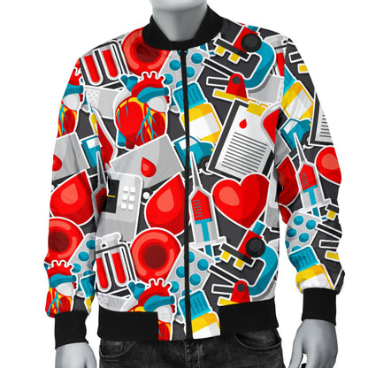 Phlebotomist Medical Themed Men Bomber Jacket