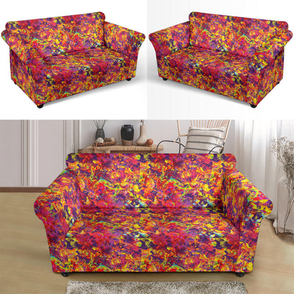 Splatter Print Design LKS303 Loveseat Couch Slipcover
