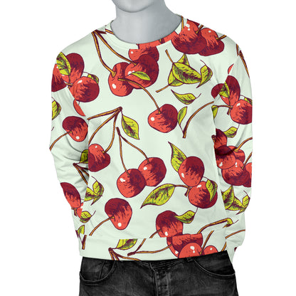 Cherry Hand Draw Men Long Sleeve Sweatshirt