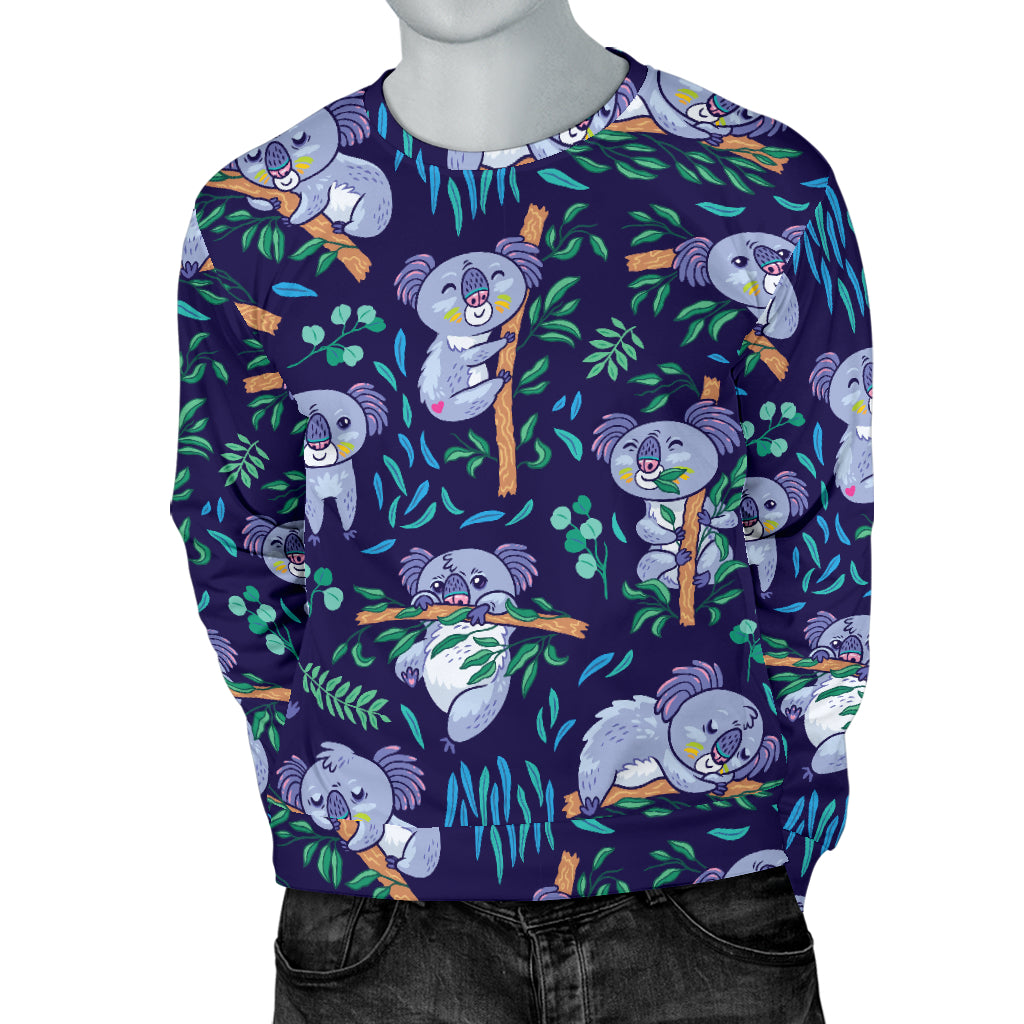 Koala Themed Design Print Men Long Sleeve Sweatshirt