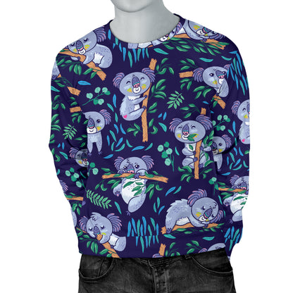 Koala Themed Design Print Men Long Sleeve Sweatshirt