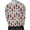 Wine Bottle Pattern Print Men Long Sleeve Sweatshirt