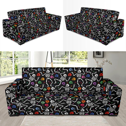 Skeleton Print Design LKS307 Sofa Slipcover