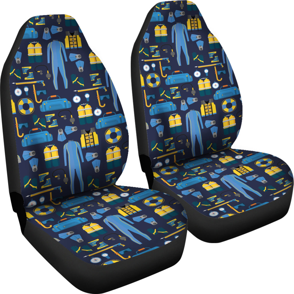 Scuba Equipment Print Design LKS305 Car Seat Covers