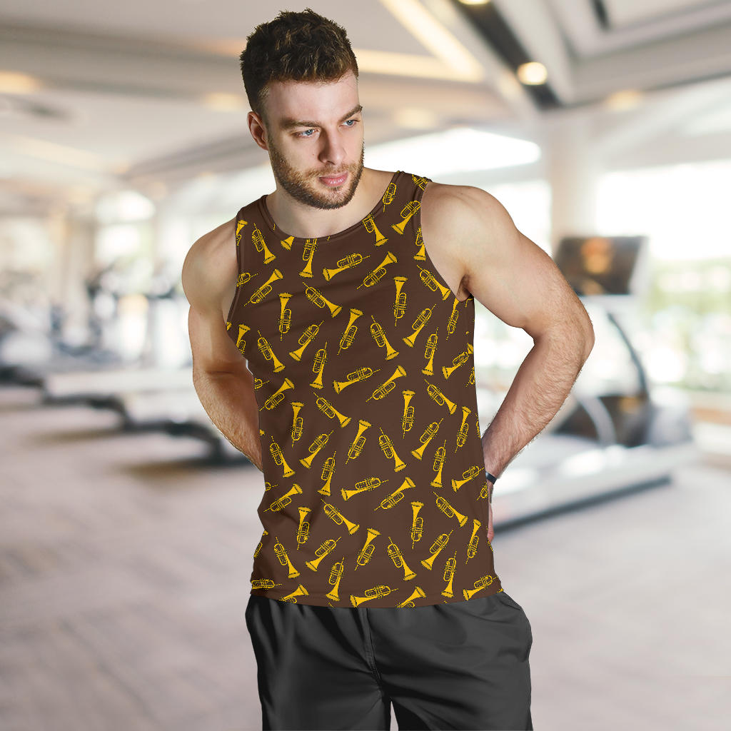 Trumpet Pattern Design Print Men Tank Top