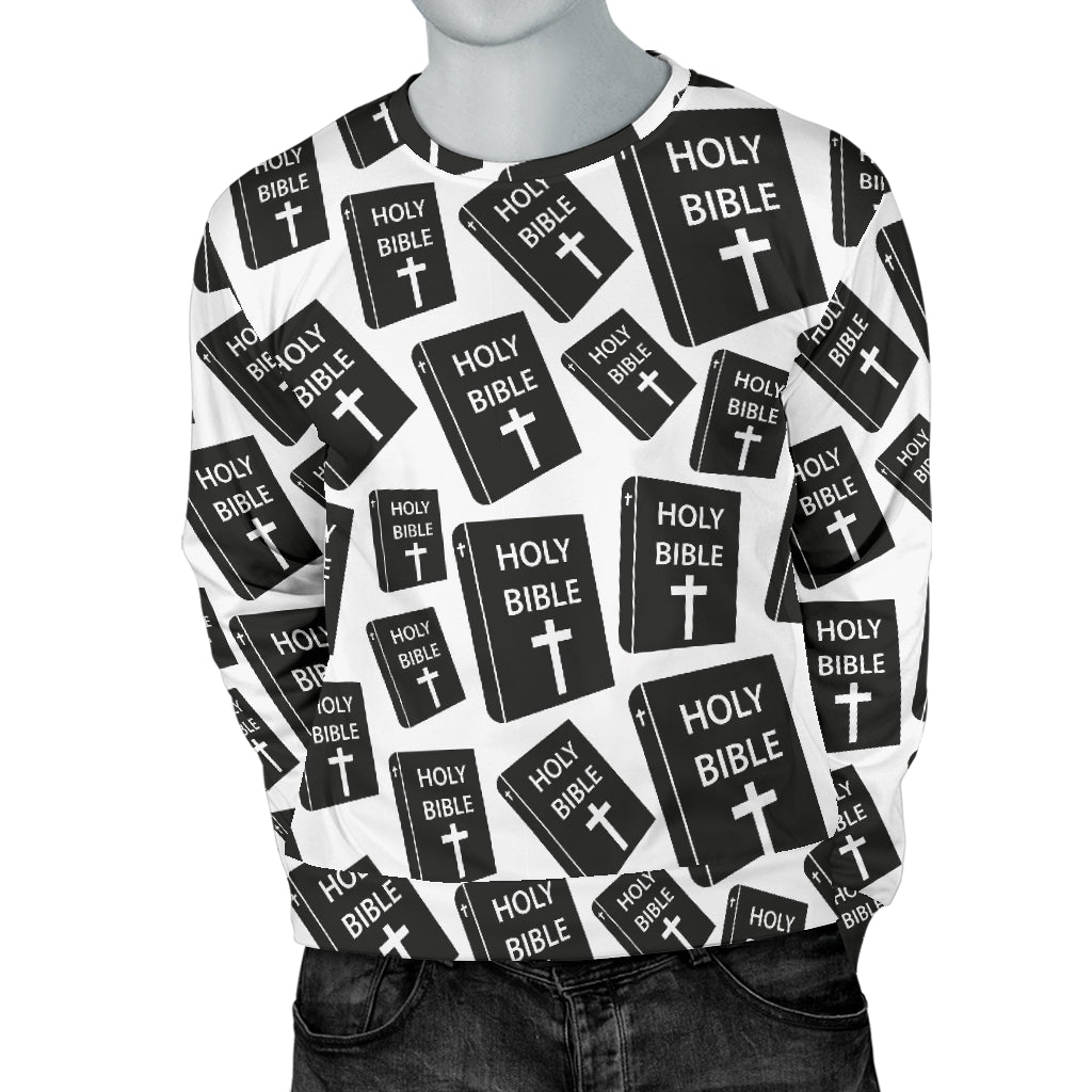 Christian Holy Bible Book Pattern Men Long Sleeve Sweatshirt