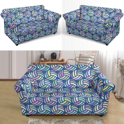 Volleyball Print Design LKS301 Loveseat Couch Slipcover