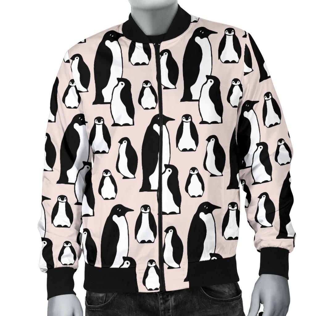 Penguin Themed Men Bomber Jacket
