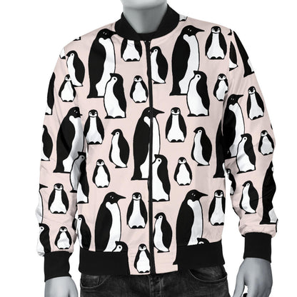 Penguin Themed Men Bomber Jacket