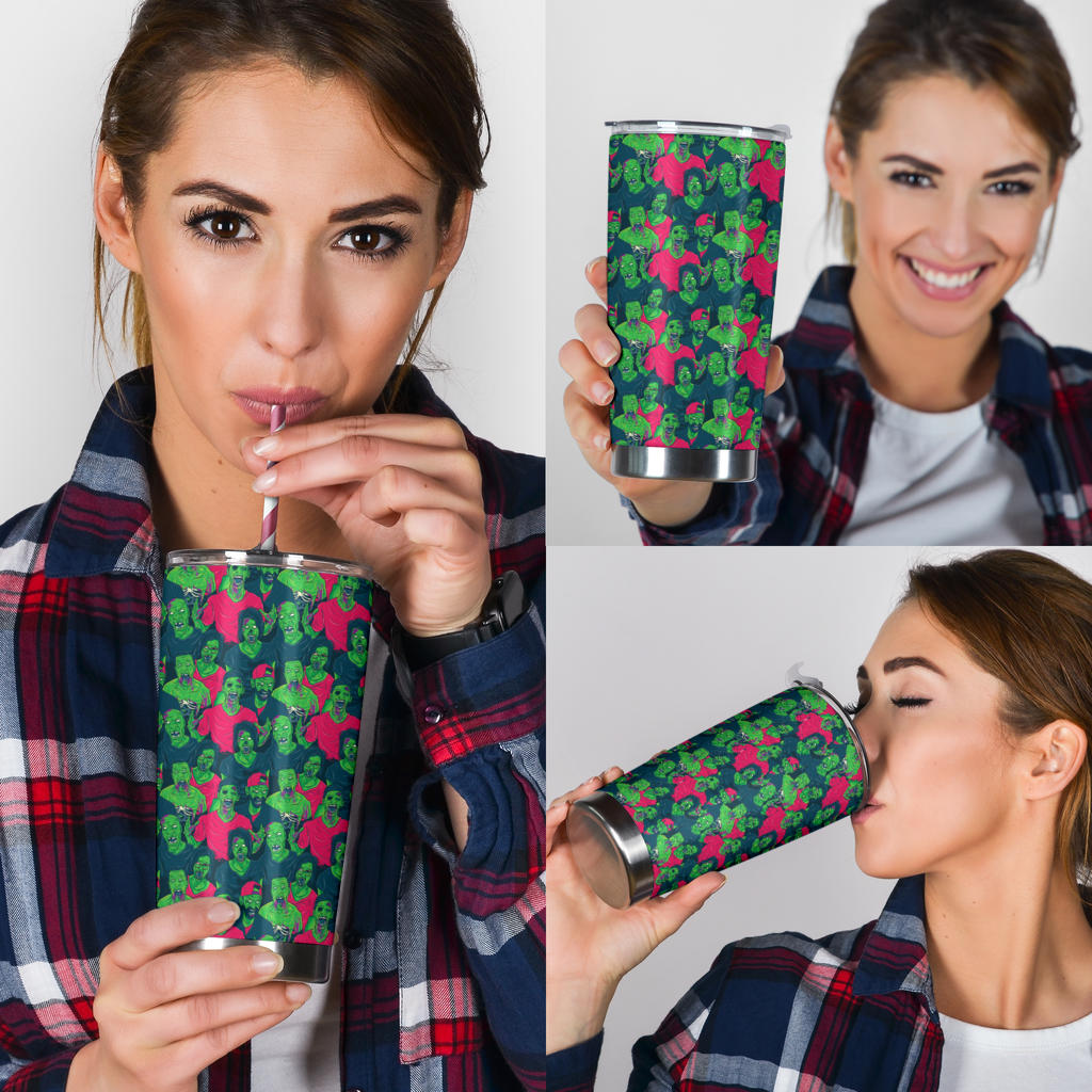 Zombie Themed Design Pattern Print Tumbler