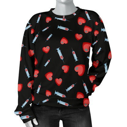 Phlebotomist Medical Concept Women Long Sleeve Sweatshirt