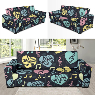 Music note Pattern Print Design A03 Sofa Slipcover