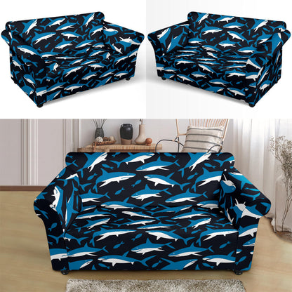 Shark Print Design LKS303 Loveseat Couch Slipcover