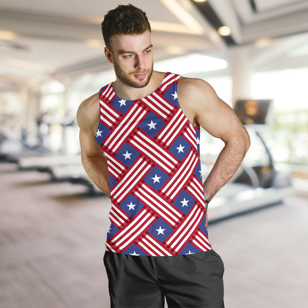 American flag Pattern Men Tank Top