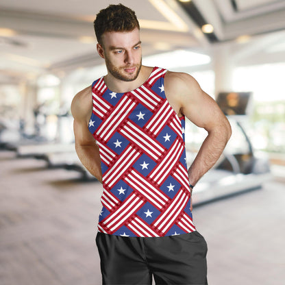 American flag Pattern Men Tank Top