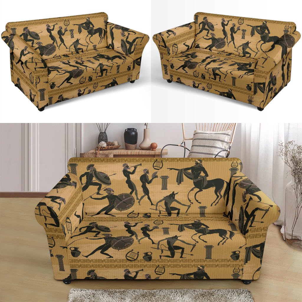 Ancient Greek Statue Print Design LKS304 Loveseat Couch Slipcover