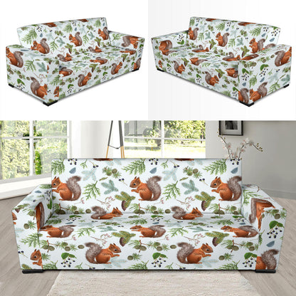 Squirrel Print Design LKS308 Sofa Slipcover