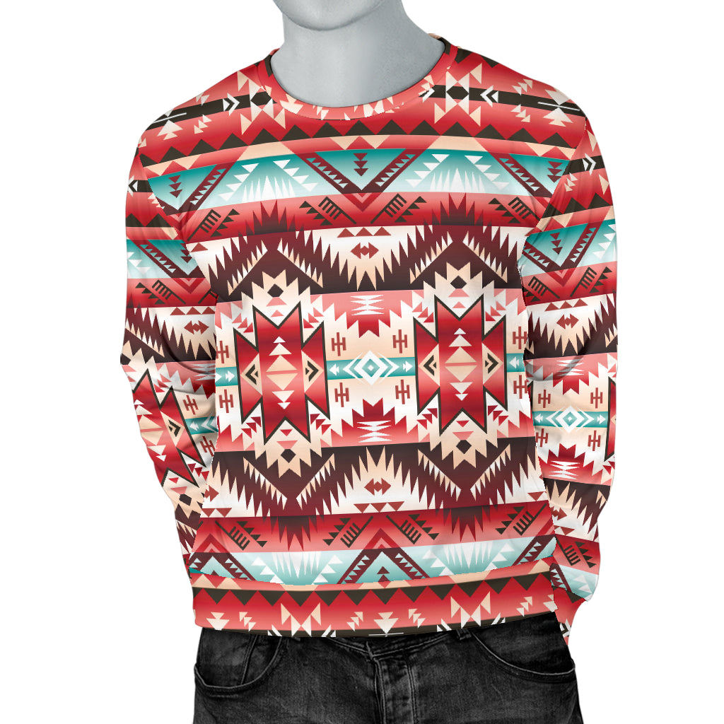 Aztec Western Style Print Pattern Men Long Sleeve Sweatshirt