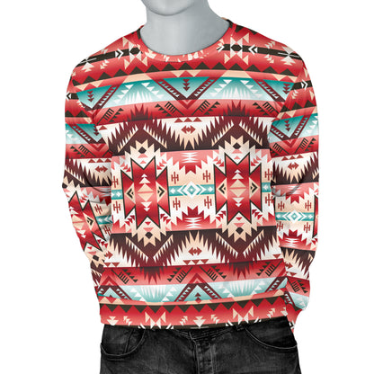 Aztec Western Style Print Pattern Men Long Sleeve Sweatshirt