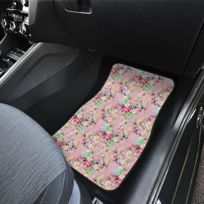 Unicorn Princess with Rose Car Floor Mats Front Back