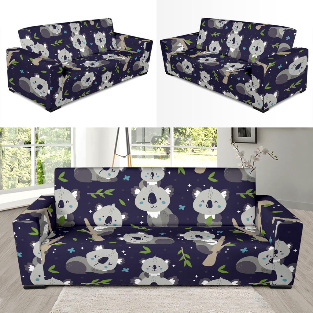 Koala Pattern Print Design 04 Sofa Slipcover