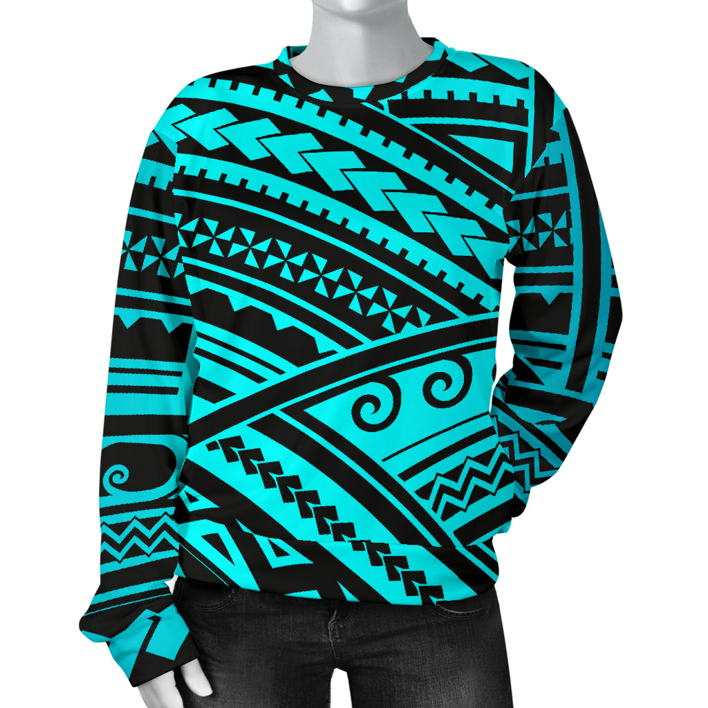 Polynesian Tribal Women Long Sleeve Sweatshirt