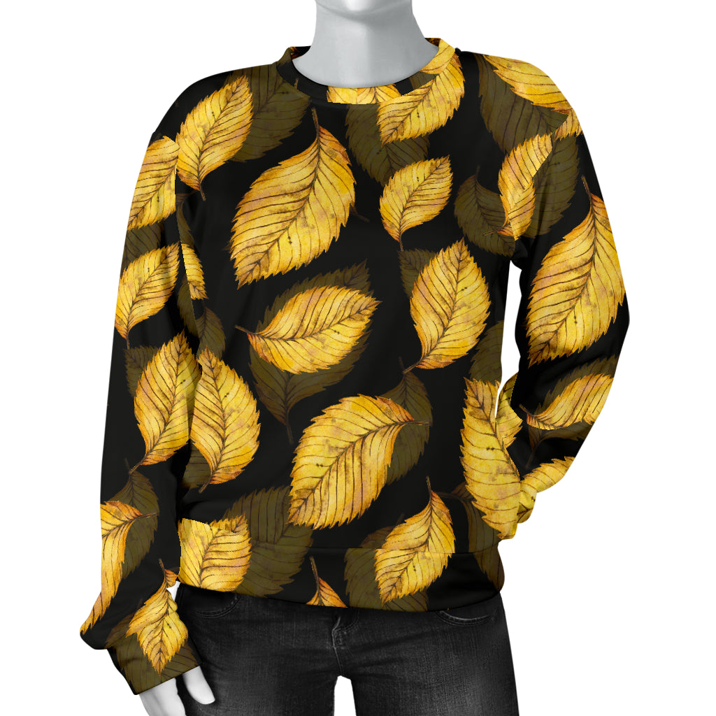 Elm Leave Summer Print Pattern Women Long Sleeve Sweatshirt