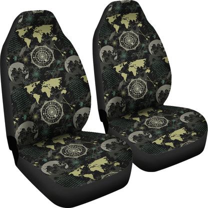 World Map Print Design LKS303 Car Seat Covers
