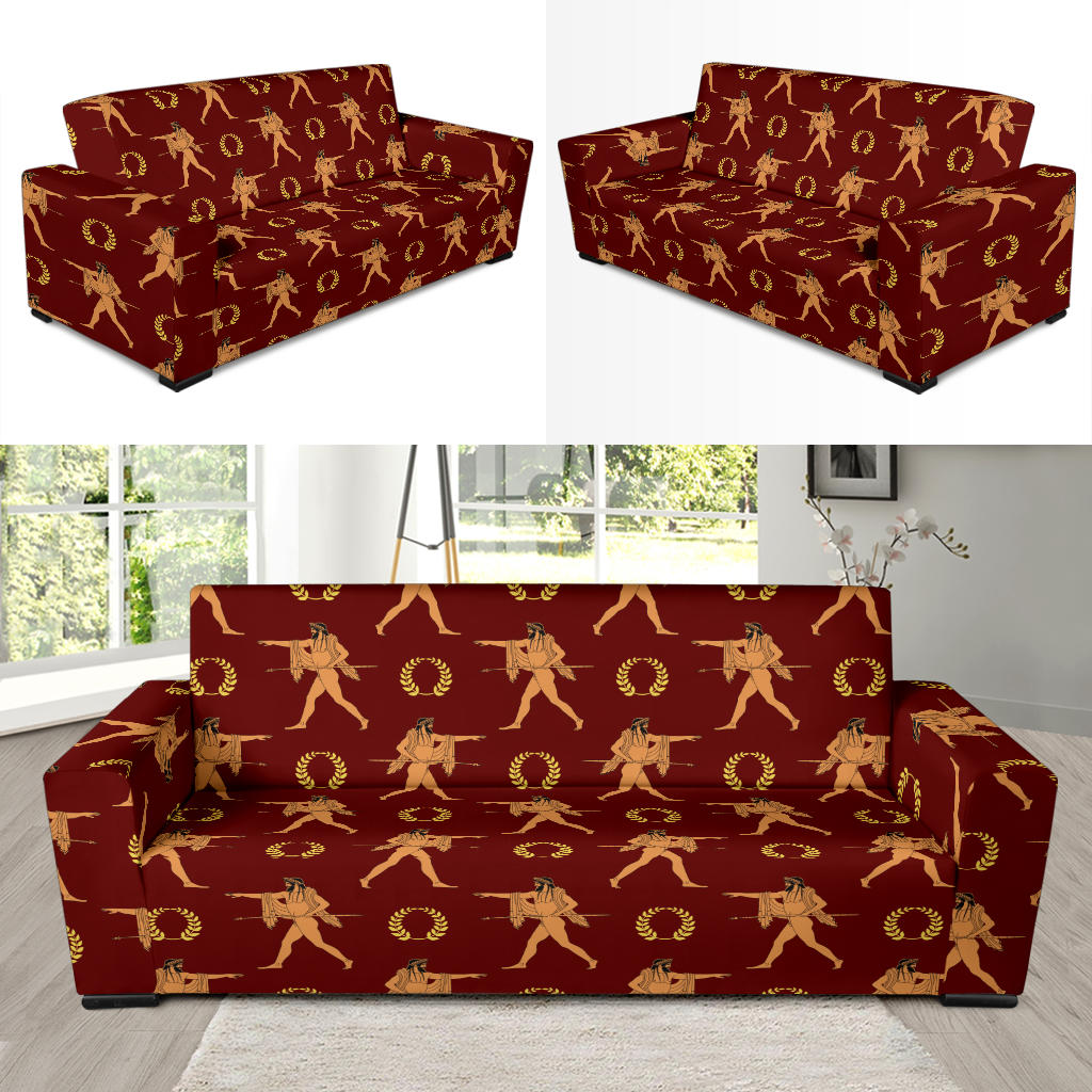 Ancient Greek Print Design LKS307 Sofa Slipcover